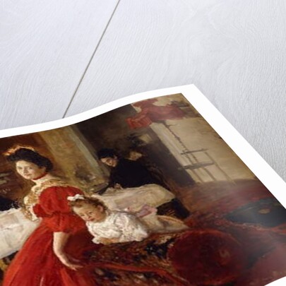 The Artist's Daughter, Tat'iana and Her Family in an Interior by Ilya Efimovich Repin