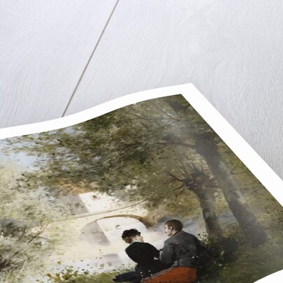 Along the River; Au Bord de la Riviere by Jules Frederic Ballavoine