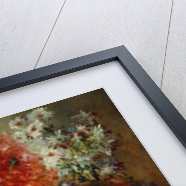 Daisies, Begonia, and Other Flowers in Pots by Eugene Henri Cauchois