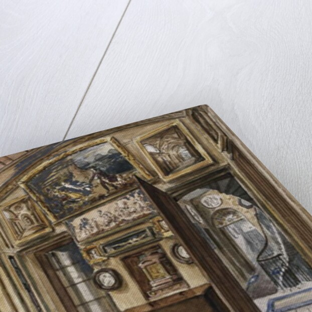 The Breakfast Room in Sir John Soane's Museum at 13 Lincoln's Inns Fields, Looking South into the Hall and Staircase by Charles James Richardson