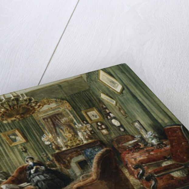 Vue de Salon de la Comtesse de Salverte a Paris, 1857 by Felix Francois Barthelemy Genaille