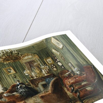 Vue de Salon de la Comtesse de Salverte a Paris, 1857 by Felix Francois Barthelemy Genaille