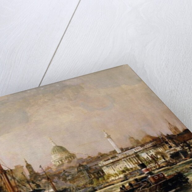 Shipping on the Thames Below St. Paul's, 1930 by Charles Edward Dixon