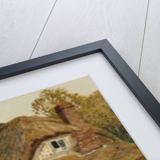 Children Playing Outside a Cottage in a Village by Arthur Claude Strachan