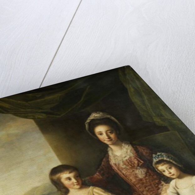 A Group Portrait of Mary, Countess of Darnley and Her Children, Lord Clifton and Lady Mary Bligh, All Full Length by Nathaniel Dance