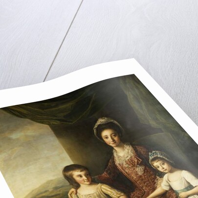 A Group Portrait of Mary, Countess of Darnley and Her Children, Lord Clifton and Lady Mary Bligh, All Full Length by Nathaniel Dance