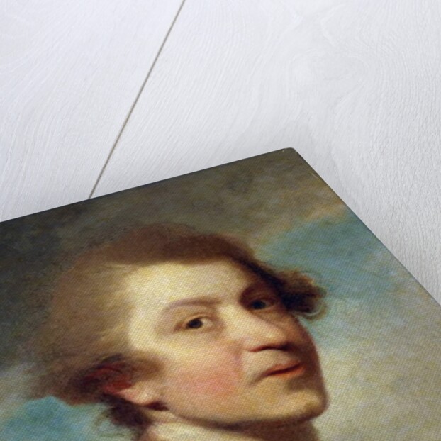 Portrait of the Artist, Head and Shoulders, in a Red Gown of a Doctor of Laws and White Stock - Unfinished by Joshua Reynolds