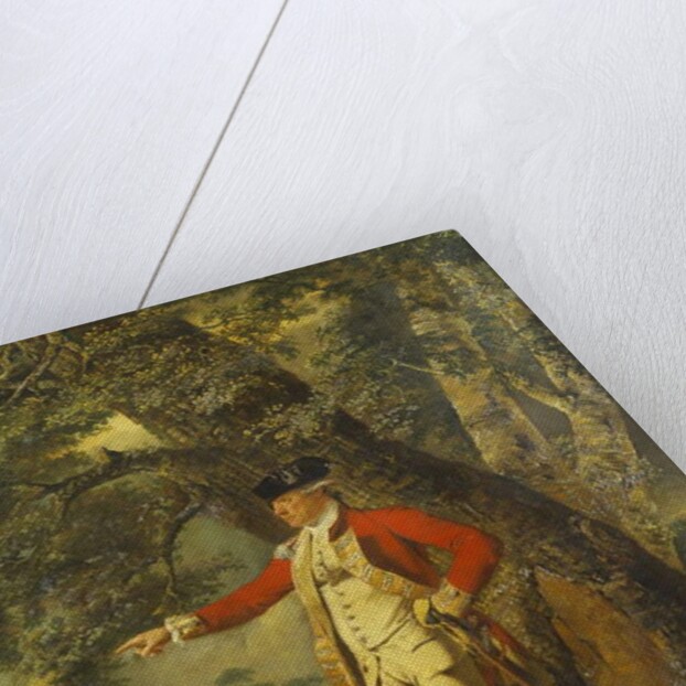 Portrait of Colonel Charles Heathcote, Standing Small Full Length in a Wooded Landscape, in the Uniform of the Thirty-Fifth Foot Regiment by Joseph Wright of Derby