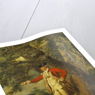 Portrait of Colonel Charles Heathcote, Standing Small Full Length in a Wooded Landscape, in the Uniform of the Thirty-Fifth Foot Regiment by Joseph Wright of Derby