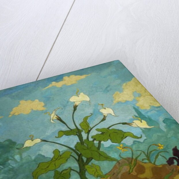 Lilies, Purple and Yellow Irises; Aromes, Iris Violets et Jaunes, 1899 by Paul Ranson