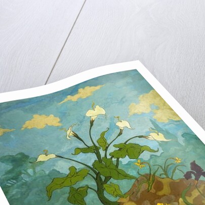 Lilies, Purple and Yellow Irises; Aromes, Iris Violets et Jaunes, 1899 by Paul Ranson