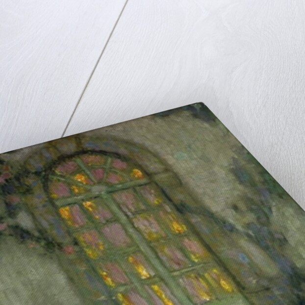 Glass Door onto the Garden; Porte Vitree sur le Jardin by Henri Eugene Augustin Le Sidaner