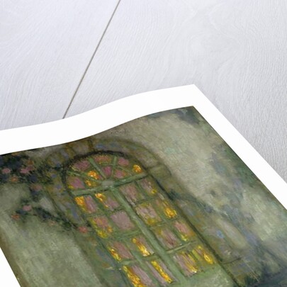 Glass Door onto the Garden; Porte Vitree sur le Jardin by Henri Eugene Augustin Le Sidaner