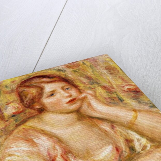 Woman with Hand to her Face; Femme de Face, Accoudee, 1919 by Pierre Auguste Renoir