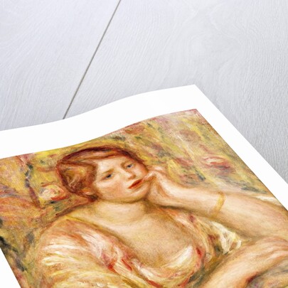 Woman with Hand to her Face; Femme de Face, Accoudee, 1919 by Pierre Auguste Renoir