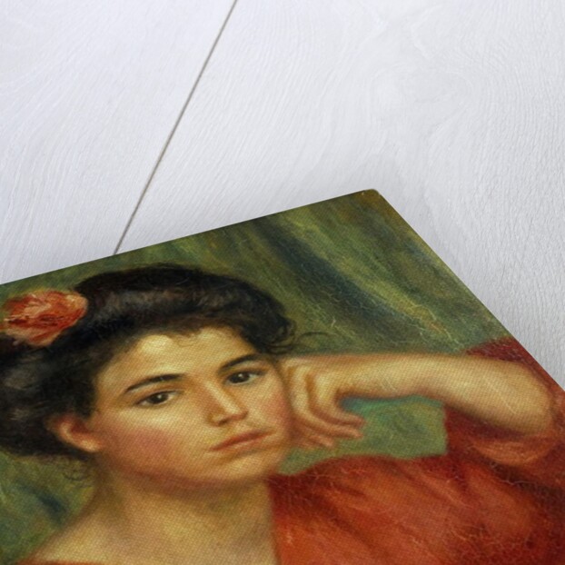 Young Woman with a Rose; Jeune Fille a la Rose, 1907 by Pierre Auguste Renoir