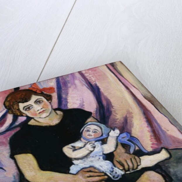 Girl with a Doll; Fillette a la Poupee, 1920 by Marie Clementine Valadon