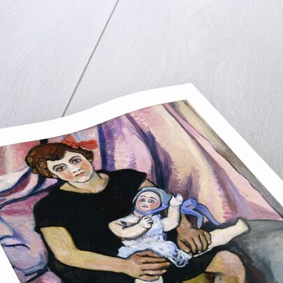 Girl with a Doll; Fillette a la Poupee, 1920 by Marie Clementine Valadon