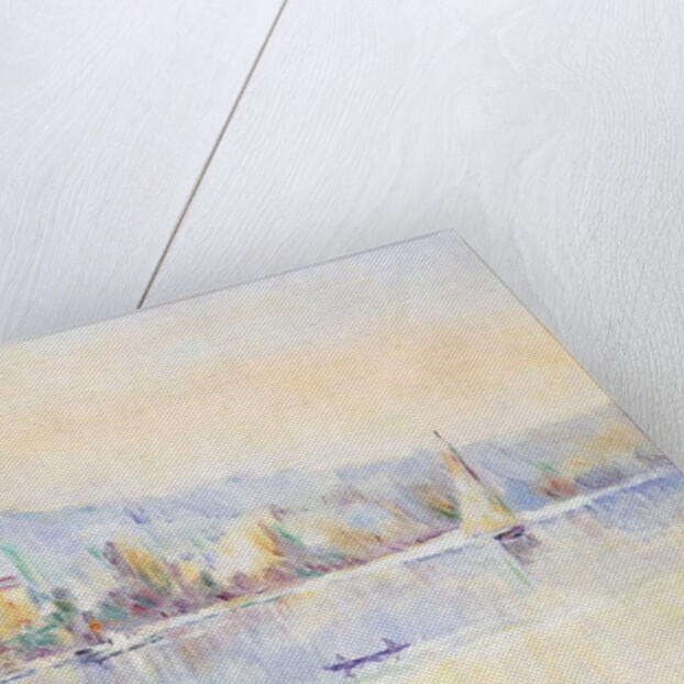 Boats on the Seine; Bateaux sur la Seine by Albert-Charles Lebourg