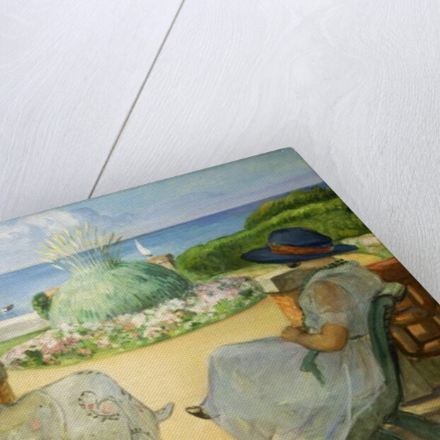 Two Young Women on a Terrace by the Sea; Deux Jeunes Filles sur une Terrasse en Face la Mer, 1922 by Henri Lebasque