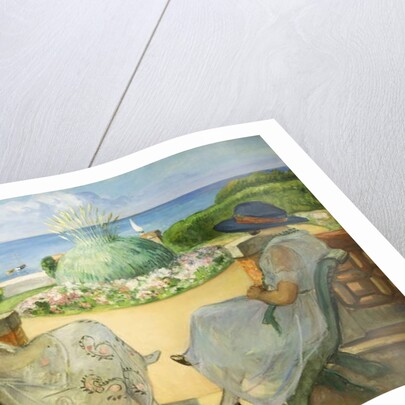 Two Young Women on a Terrace by the Sea; Deux Jeunes Filles sur une Terrasse en Face la Mer, 1922 by Henri Lebasque