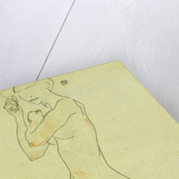 Standing Nude; Stehender Akt, 1913 by Egon Schiele