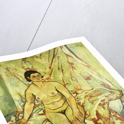 Nude Sat on the Edge of a Bed; Nu Assis sur le Bord d'un Lit, 1929 by Marie Clementine Valadon