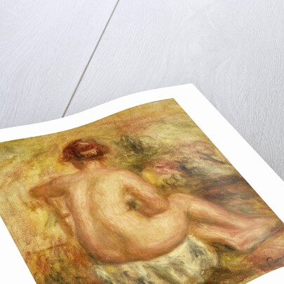 Seated Female Nude, View from behind; Femme nue assise, vue de dos, 1917 by Pierre Auguste Renoir