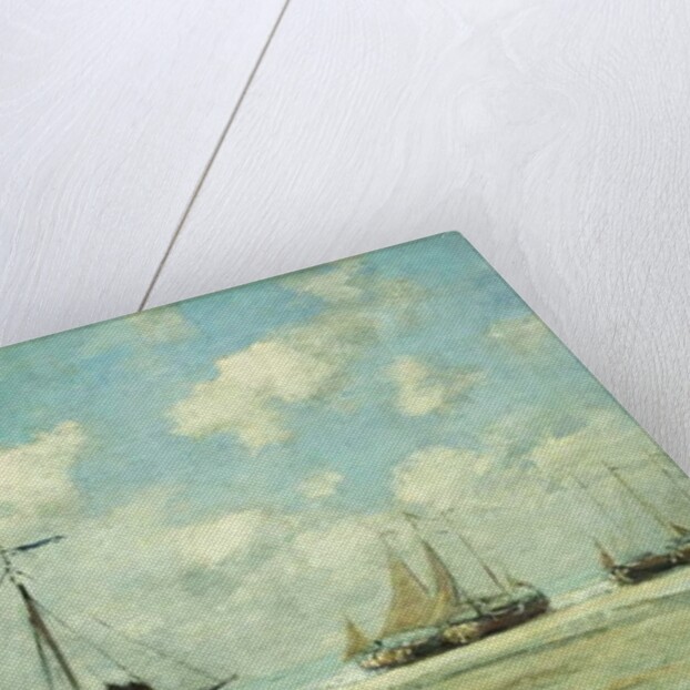 Boats on the Shore at Scheveningen; Scheveningue, Bateaux Echoues sur la Greve, 1875 by Eugene Louis Boudin