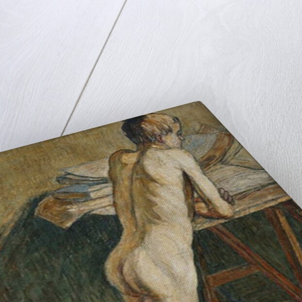 Nude Boy Standing; Stehender Knabenakt by Christian Rohlfs