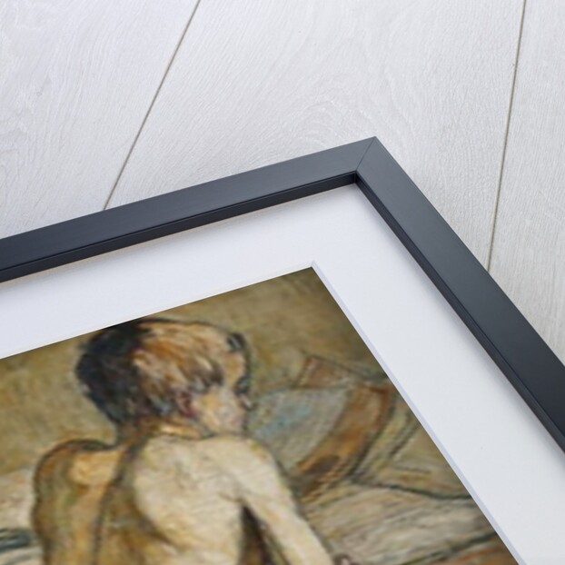 Nude Boy Standing; Stehender Knabenakt by Christian Rohlfs