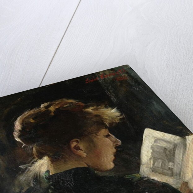 Woman reading, 1888 by Lovis (1858-1925) Corinth