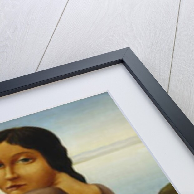 Girl with Sheep; Madchen mit Schafen, 1923 by Georg Schrimpf