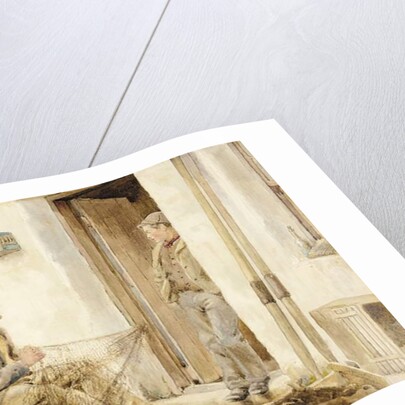 Mending the Nets, Skye, 1891 by Robert E. Groves