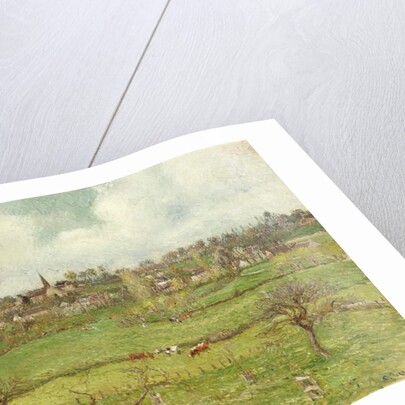 View of Bazincourt; Vue de Bazincourt, 1884 by Camille Pissarro