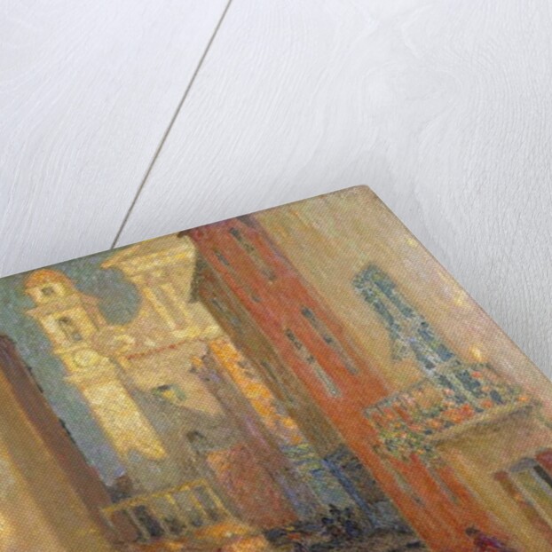 La Rue de L'Eglise by Henri Eugene Augustin Le Sidaner