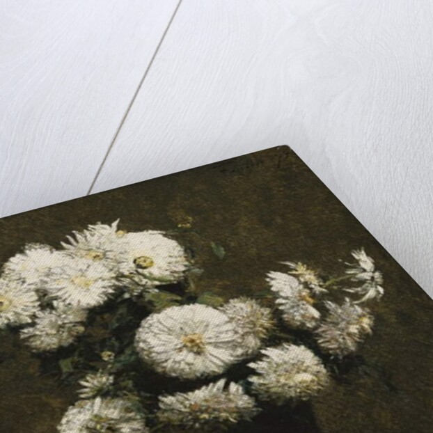 Chrysanthemums; Chrysanthemes, 1871 by Ignace Henri Jean Fantin-Latour