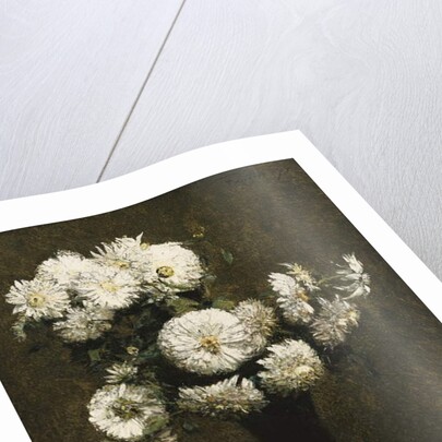 Chrysanthemums; Chrysanthemes, 1871 by Ignace Henri Jean Fantin-Latour