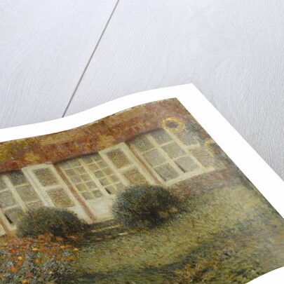 Pavilion House with Sunflowers; Le Pavillon aux Tournesols by Henri Eugene Augustin Le Sidaner