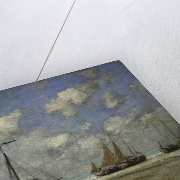 Scheveningen, Boats Run Aground on the Shore; Scheveningen, Bateaux Echoues sur la Greve, 1875 by Eugene Louis Boudin