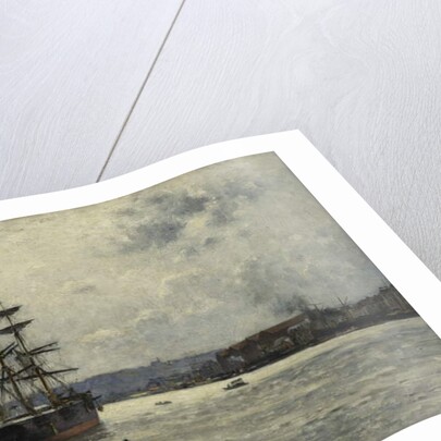 The Port of Caen; Le Port de Caen by Stanislas Victor Edouard Lepine