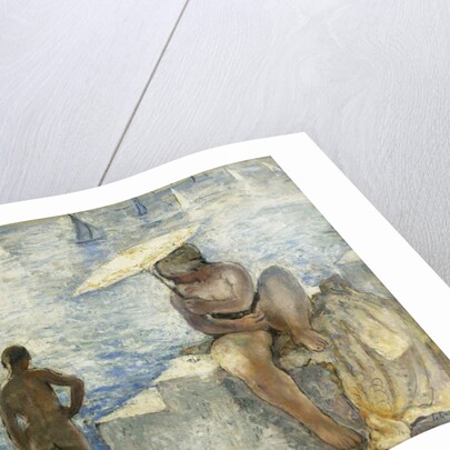 A Young Swimmer with a Parasol by Henri Lebasque