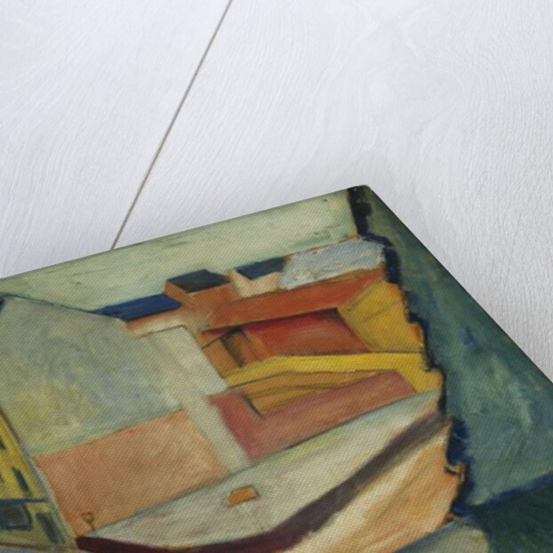 Unsere Strasse mit Reitbahn, Bonn, 1913 by August Macke