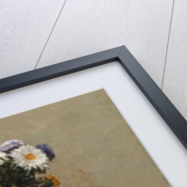 White Roses and Chrysanthemums in a Vase by Ignace Henri Jean Fantin-Latour