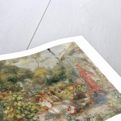 Girls in a Garden in Montmartre; Fillettes dans un Jardin a Montmartre, c.1893-5 by Pierre Auguste Renoir