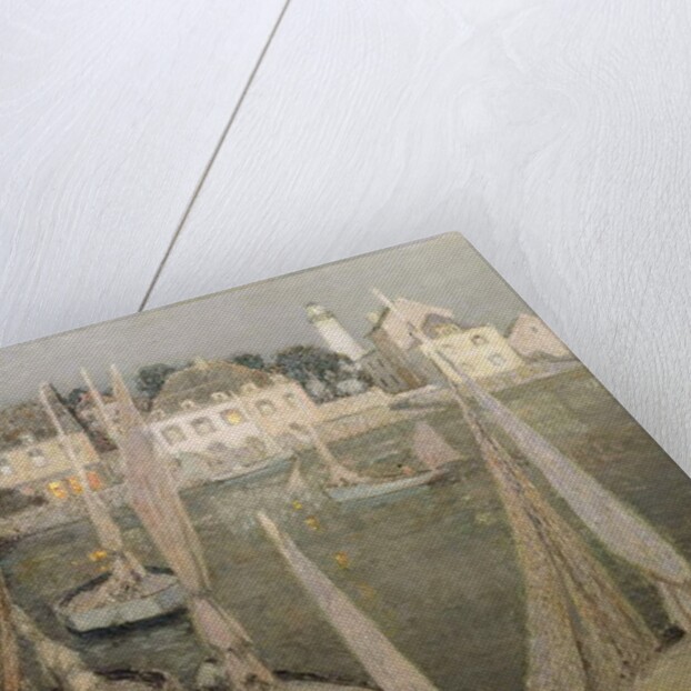 Breton Port by Moonlight by Henri Eugene Augustin Le Sidaner