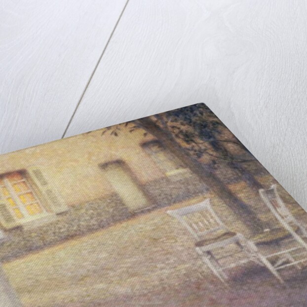 The Bust in the Garden at Twilight by Henri Eugene Augustin Le Sidaner