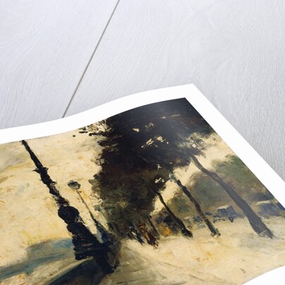 The Embankment, London; Der Uferdamm, London, 1926 by Lesser Ury