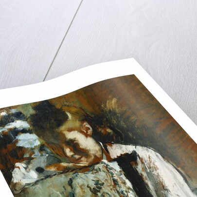 Young Girl Sitting Leaning Against the Back of a Chair; Jeune Fille Assise Appuyee au Dossier d'un Fauteuil, c.1889 by Edgar Degas