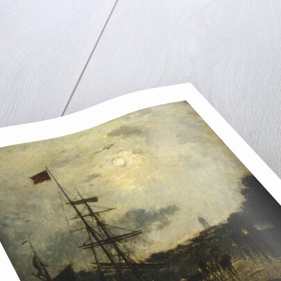 Quay at Caen; Quai a Caen by Stanislas Victor Edouard Lepine